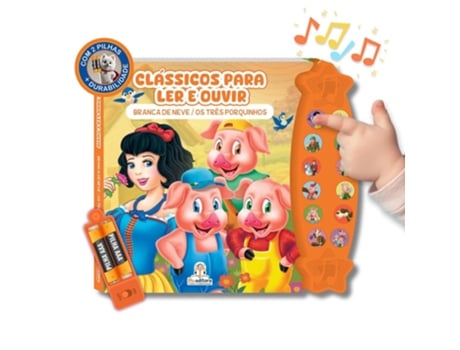 Livro Classicos Para Ler E Ouvir Branca De Neve E Os Tres Porquinhos - Blu Editora De Diversos (português Do Brasil)