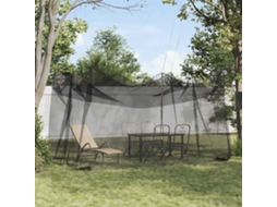 Vidaxl Rede De Mosquito Para Jardim 220 Mesh Preto 3 X 4,5 X 2,5 M