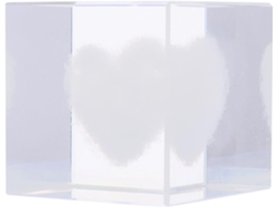 Elegante Suave Acabamento Delicado Transparente Formato Coração 3d Perfeito Escritório Quarto Este Cubo GOKOCO