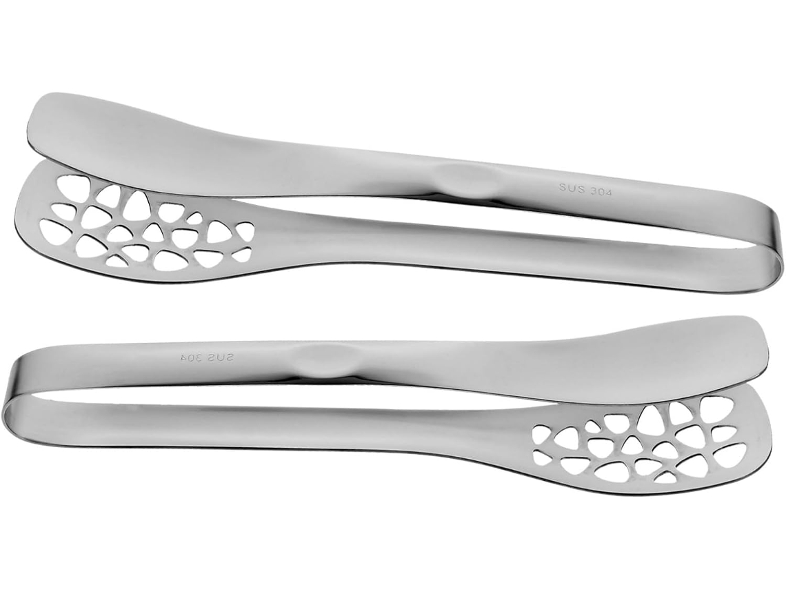 Pinça Para Churrasco Nolitoy Em Aço Inoxidável, Conjunto De 2 Peças, Cabo Ergonômico, Sem Rebarbas, Utensílio De Cozinha