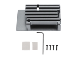 Encaixe Externo De Aço Alumínio Cnc Enclosure De Coluna Quente Para Raspberry Pi 4 Cinza