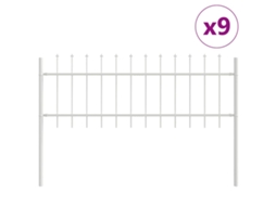 Conjunto 9 Painel De Jardim Vidaxl Branco Aço Revestido A Pó (15,3 X 0,6 M)