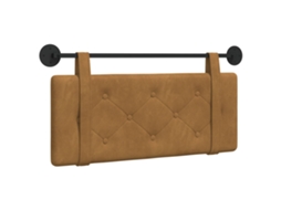 Conjunto 1 Cabeceira Suspensa Vidaxl Castanho Veludo (110 X 55 X 5 Cm)