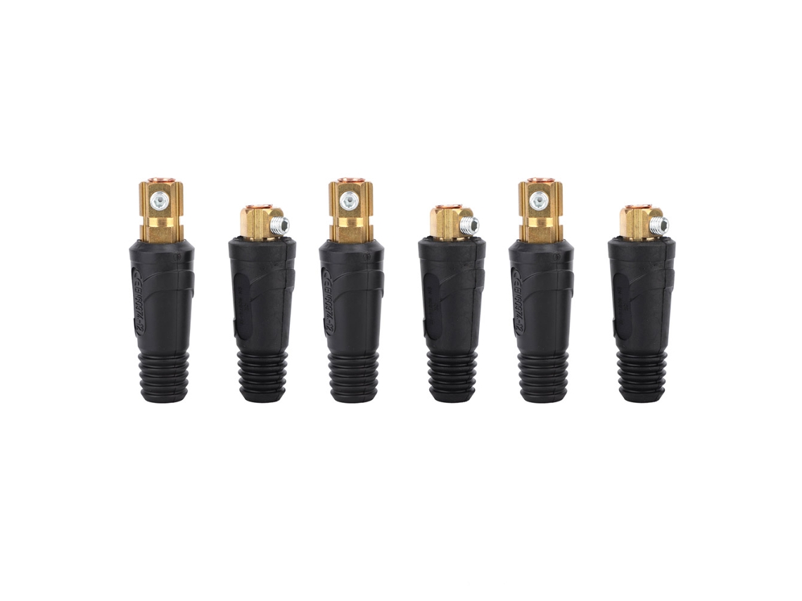 Conector Rápido De Cabo De Soldadura Estilo Europeu De Cobre 6 Peças 200-400a Conector De Fio De Soldadura (50-70)
