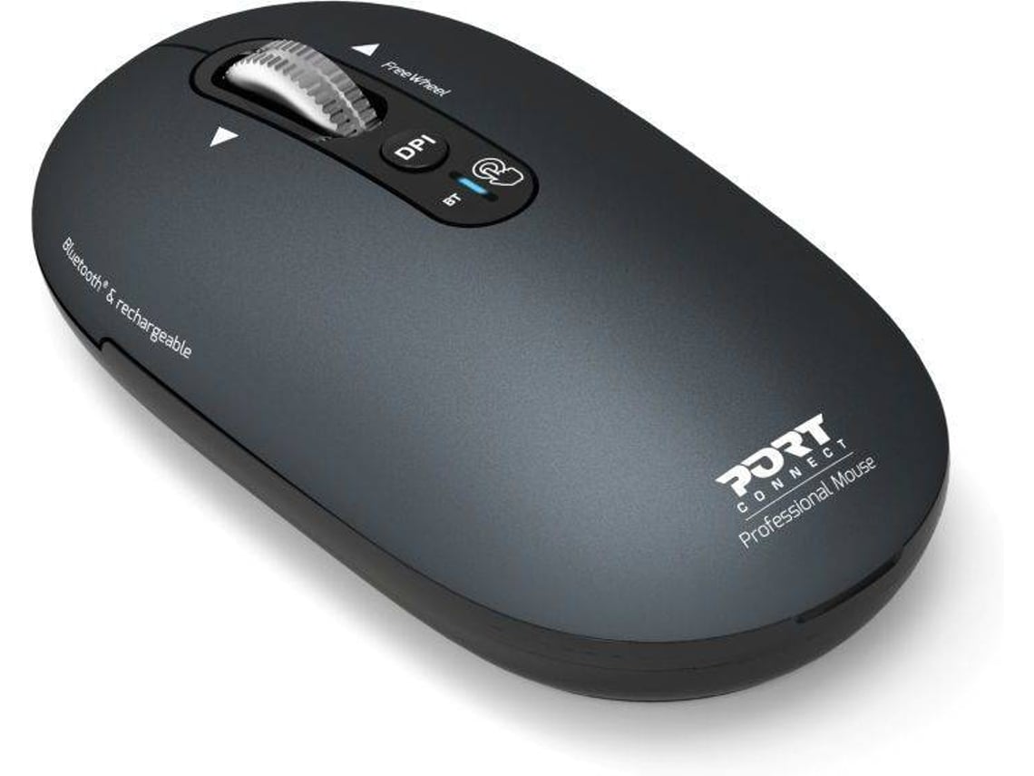 Rato Wireless PORT DESIGNS Pure Mac (3200 DPI - Cinzento)