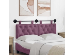 Vidaxl Cabeceira Suspensa Roxo Veludo