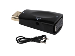 ADAPTADOR CONVERSOR HDMI PARA VGA COM CABO DE ÁUDIO 1080P HD MULTIMEDIA INTERFACE