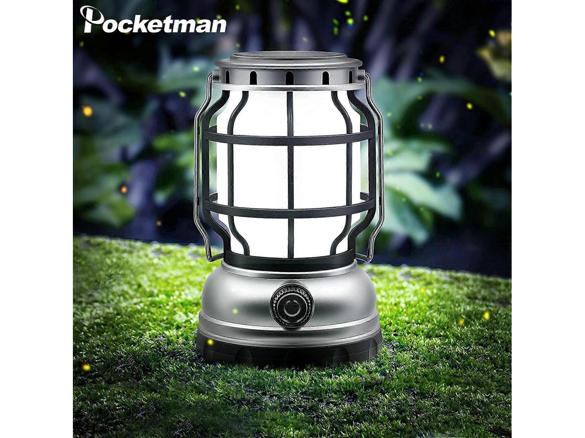 Lanterna Solar De Acampamento À Prova Dágua Recarregável Com Banco De Energia De Emergência, Luz Led Suspensa Com Chama Bruxuleante. Olysi Shop