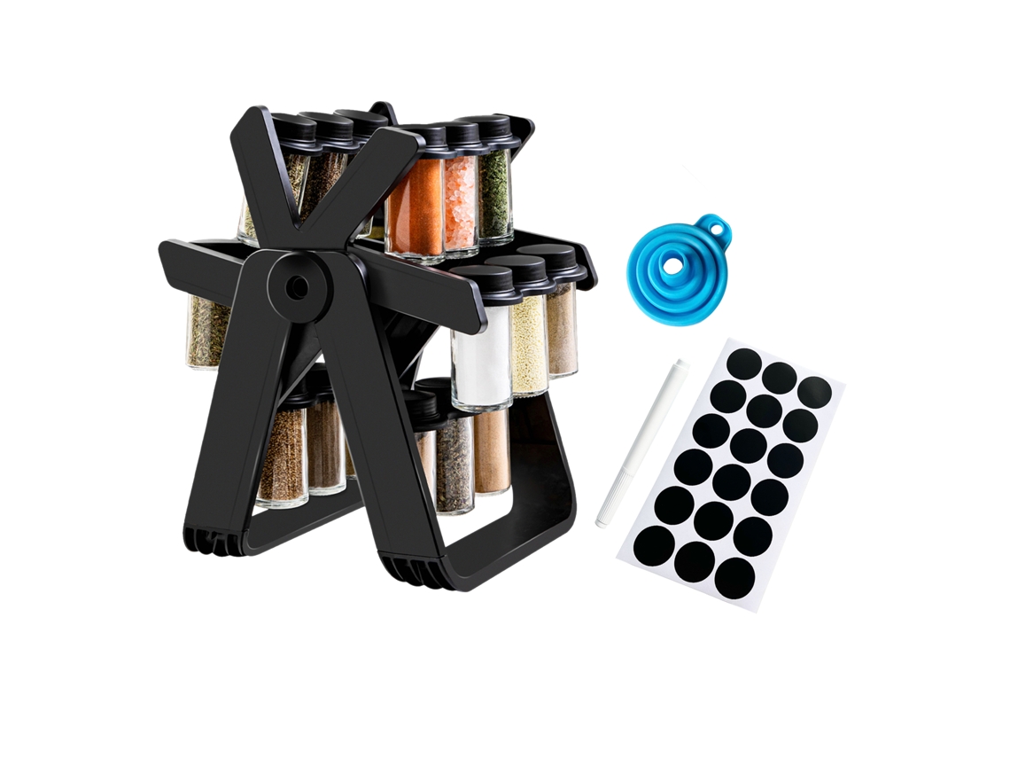 Rack de Temperos Rotativo LAXISCREED 18pcs