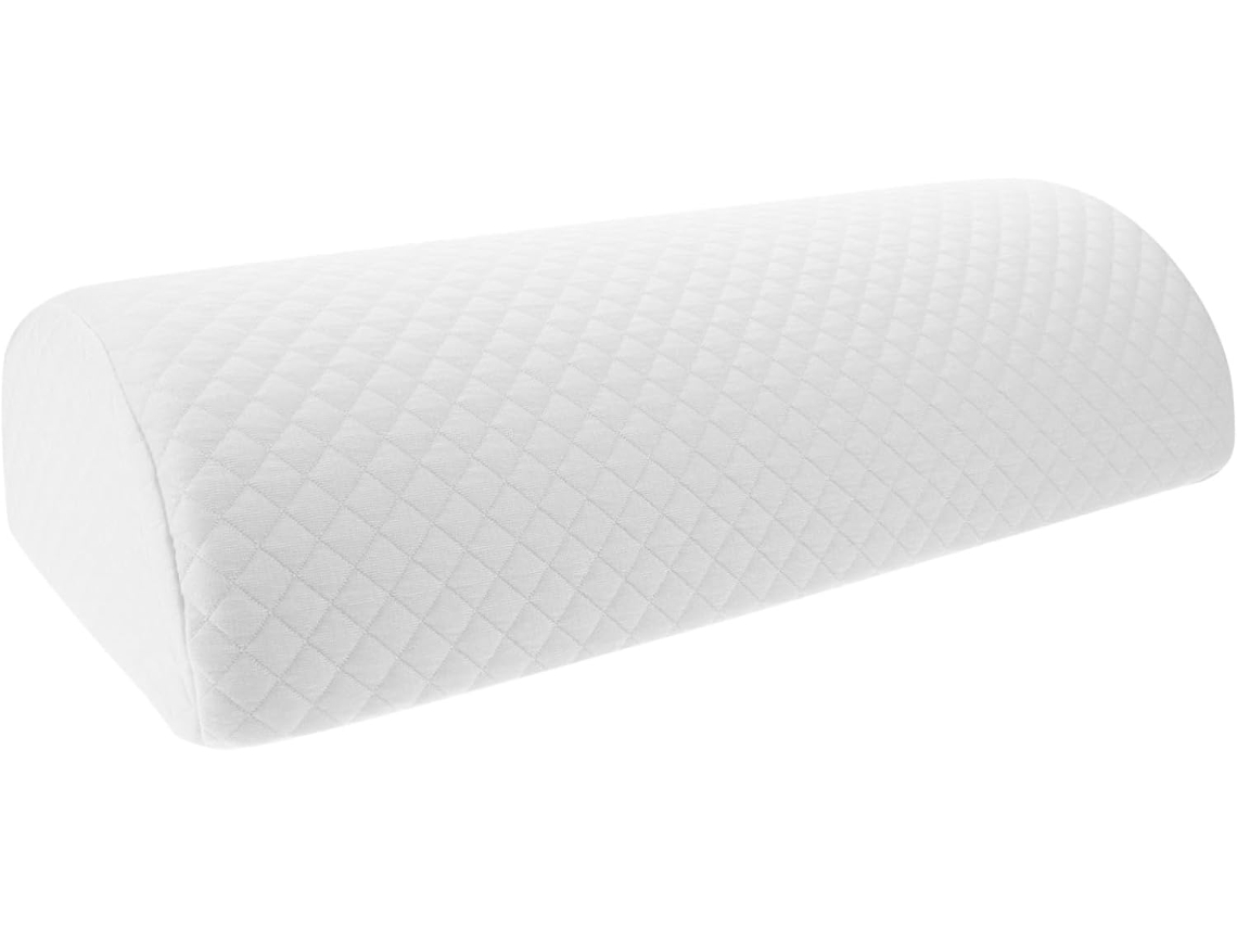 Almofada Meia-lua De Espuma Viscoelástica 40x20x10 Cm Branca 3d Air Soft Com Suporte Lombar...