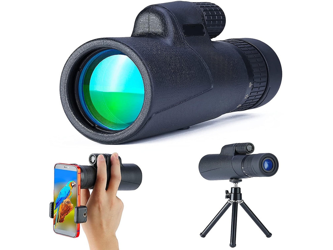 Telescópio Monocular 10 30x42 Hd Ip68 Tripé Adaptador Smartphone Observação Pássaros Caminhadas Viagem Preto Bestvite