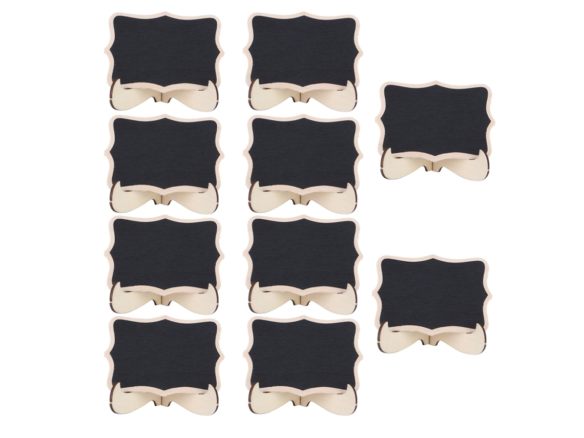 10pcs Pizarra Mini de Madeira com Mensagem para Casamento Festa | S/MARCA