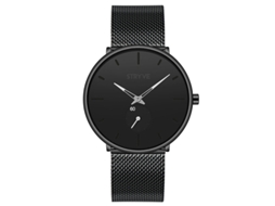 Relógio Masculino MDUG Slim Business de Quartzo com Pulseira de Malha Milanesa à Prova D'água