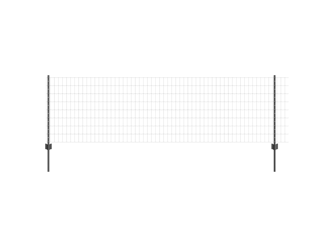 Conjunto 1 Barreira Externa Vidaxl Cinzento Aço (10 X 0,8 M)