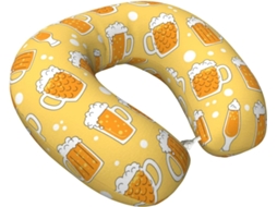Travesseiro de Viagem Vosery Beer D em Espuma Suporte Conforto Avião