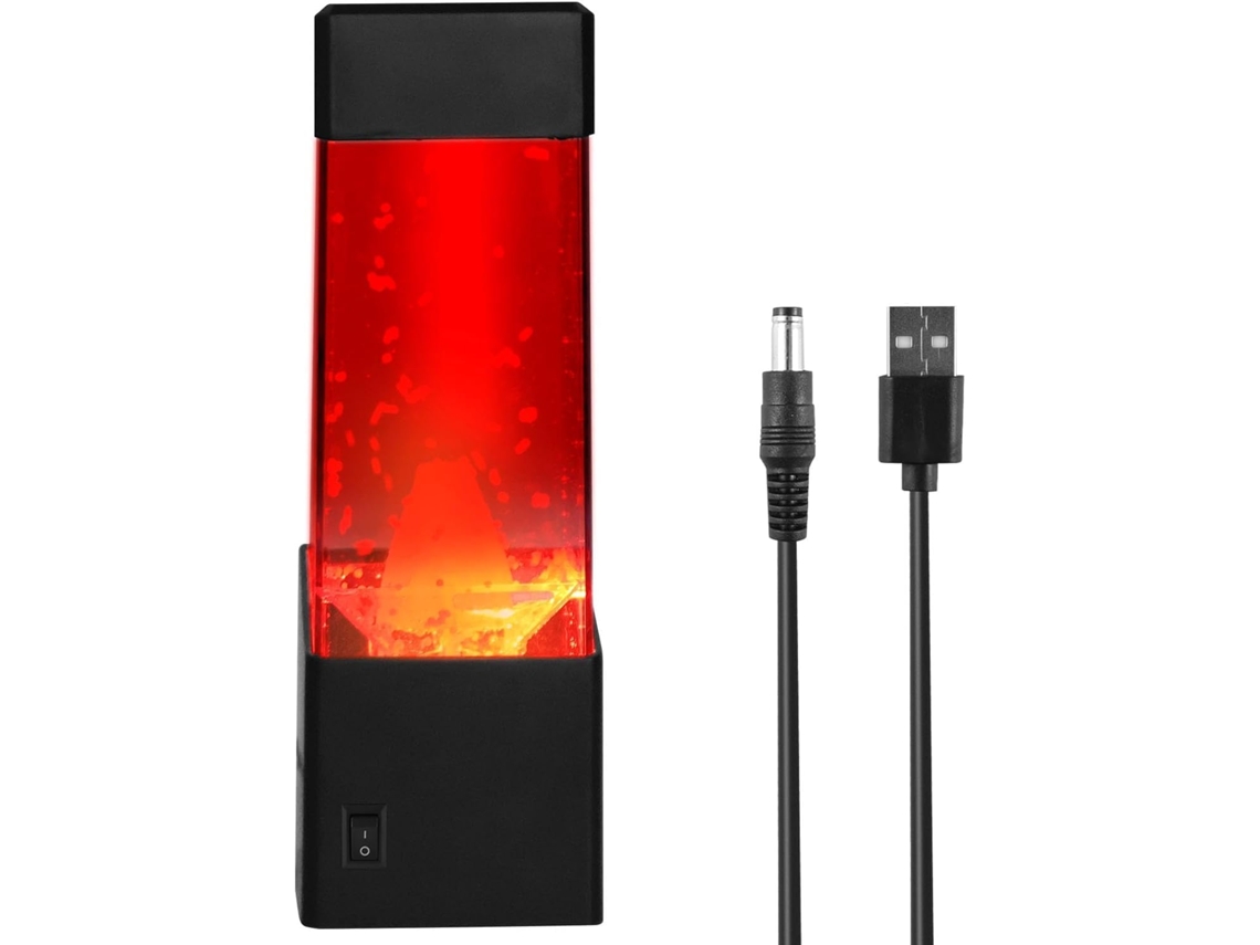 Luminária De Vulcão Led 9 Polegadas, Lava Realista, Ambiente Simulado