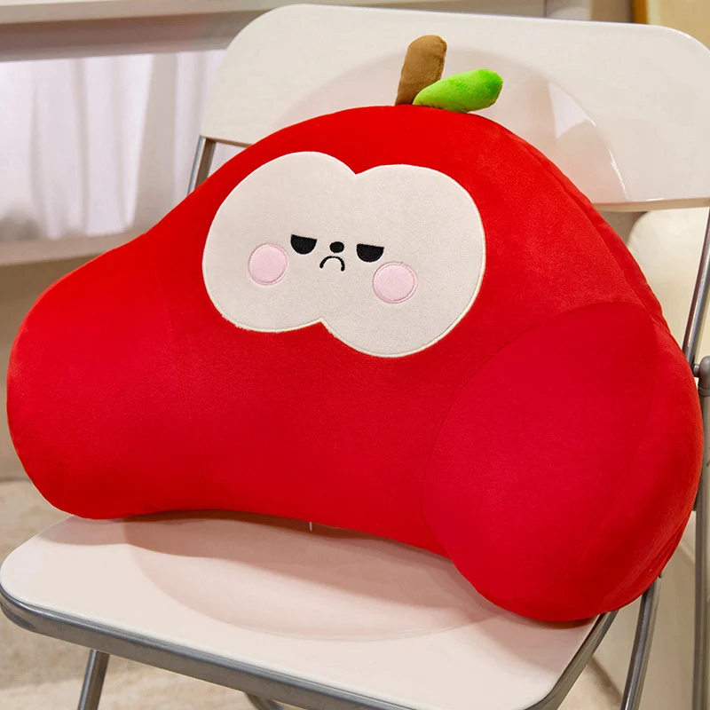 Almofada de Apoio Lombar para Adultos com Desenho Animado, Almofada Macia MDUG (maçã 45cm)