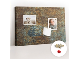 Quadro De Cortiça Com Impressão Ferrugem No Metal Para O Quarto Das Crianças Espelharte (60x40 Cm)