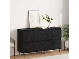 Vidaxl Aparadores 2 Pcs Carvalho Preto