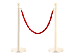 Corda De Veludo Vermelho/dourado Para Barreira/pilar Vidaxl