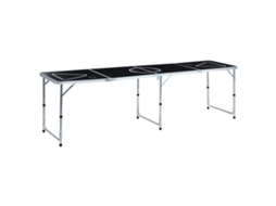 Beer Pong Table, Beer Pong Tables Vidaxl Preto Alumínio