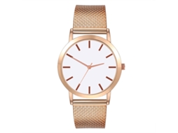 Reloj De Pareja Unisex De Cuarzo Con Dial Redondo En Oro Rosa Zhoulianfa