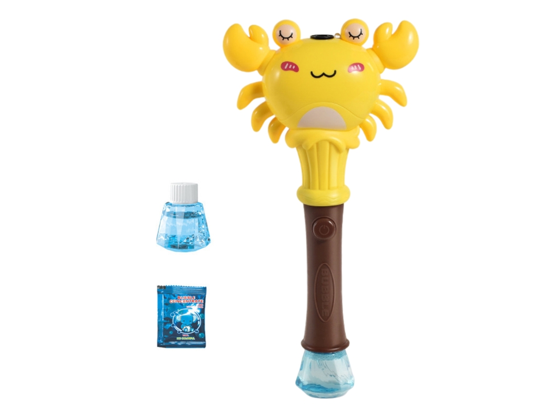 Vara de boliche musical em formato de caranguejo com luzes, máquina de boliche portátil e automática, presente para meninos, meninas e crianças.