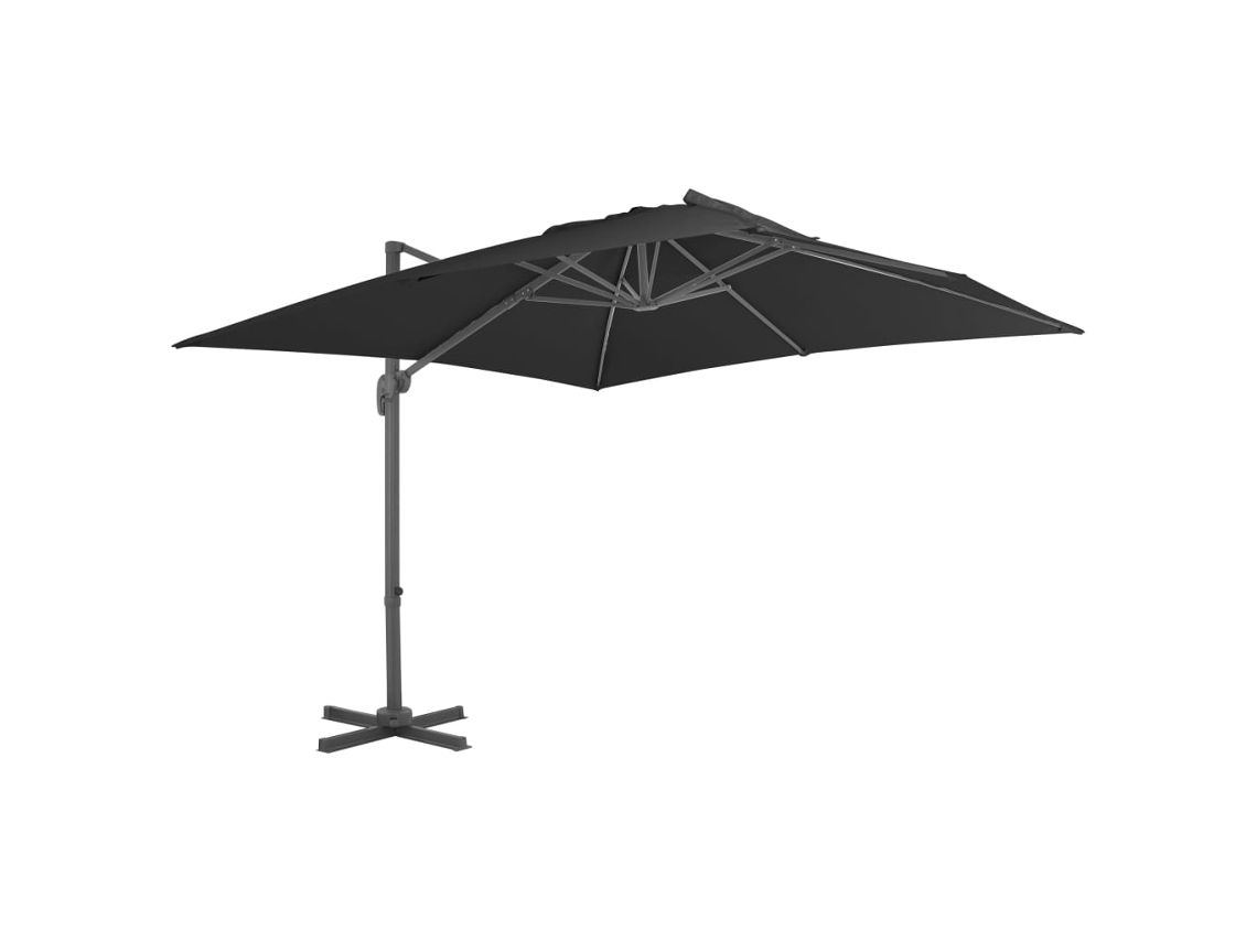 Cantilever Garden Parasol, Cantilever Garden Parasols Vidaxl Preto Tecido (300 X 300 Cm)