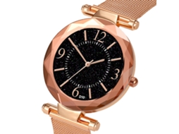 Reloj De Cuarzo Para Hombre Y Mujer Con Correa De Acero, Pareja Casual Zhoulianfa (oro Rosa)