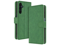 Capa Fólio Para Samsung Galaxy A25 5g Ushion Pele Verde .