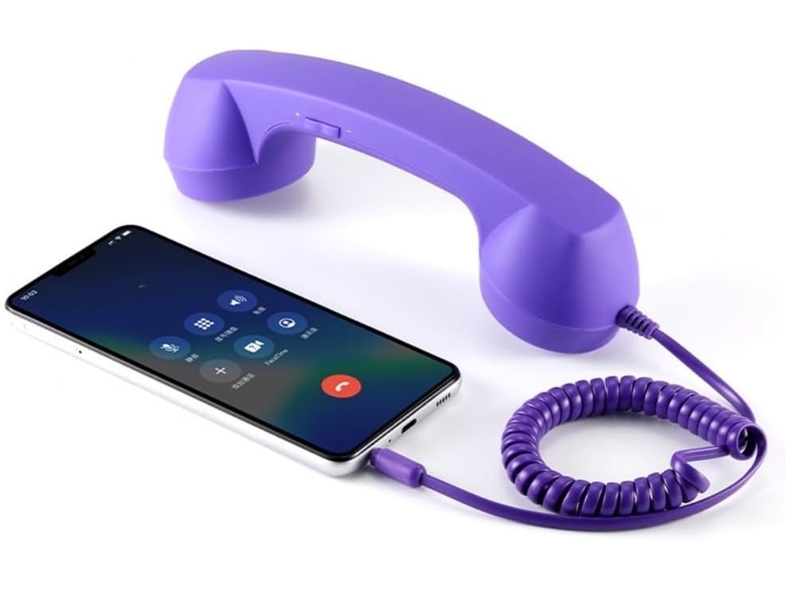 Telefone com combinação estilo vintage retrô 3,5 mm ABS (roxo)