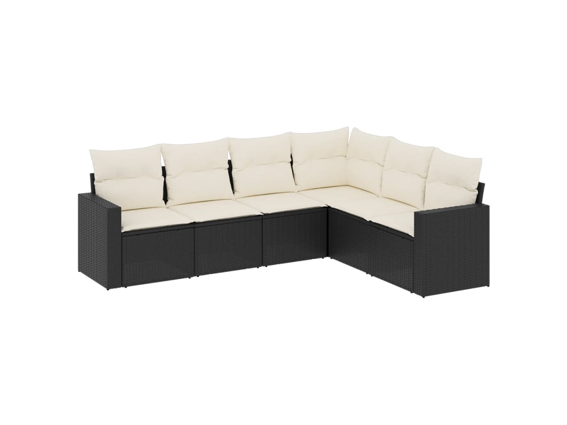 Garden Sofa Set, Garden Sofa Sets Vidaxl Preto Rattan / Vime (n/a)
