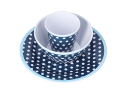 Conjunto de Talheres Salada LAXISCREED Azul Escuro Pontos