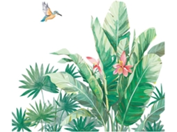 Adesivo De Parede Tropical, Autoadesivo Em Pvc Certificado, Decoração Com Plantas.