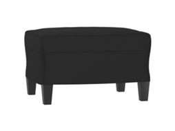 Footstool, Footstools Vidaxl Preto Microfibra (60 X 50 X 41 Cm)