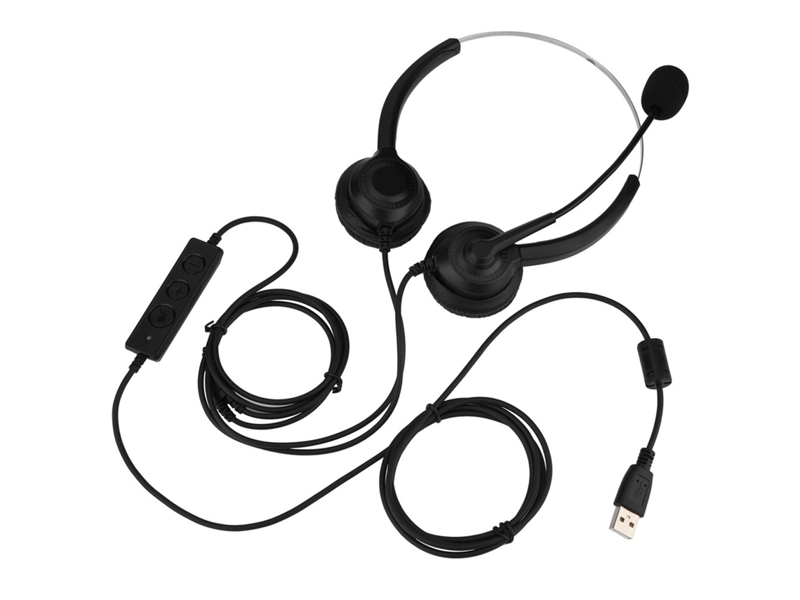 Fone Mali USB para call center, com microfone, cancelamento de ruído e função mudo | S/BRAND