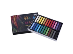 Ohico Tinta De Cera Para Cabelo Temporária 24 Cores Não Tóxica Kit De Cor Pastel Instantâneo (longo)