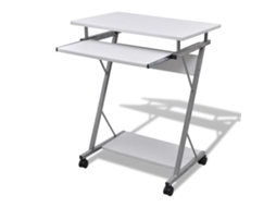 Computer Desk, Computer Desks Vidaxl Branco Mdf (n/a)
