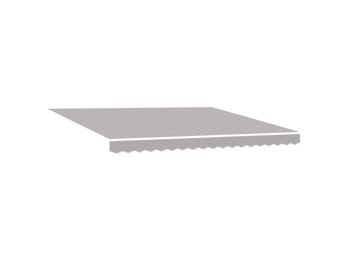 Toldo Retrátil Manual Cinza Claro Vidaxl Cinzento Claro Poliéster (400 X 350 Cm)