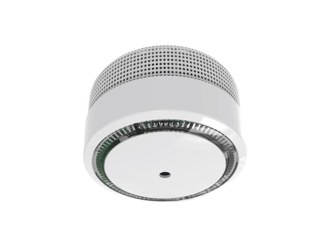 Detector De Fumaça Elro Fs8010 Com Design Compacto, Bateria Com Duração De 10 Anos, Sensor Óptico, Branco