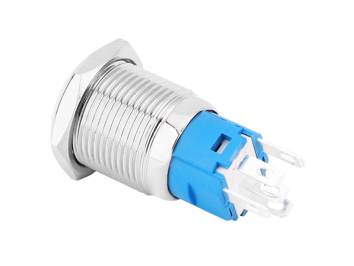 Interruptor Push button Metal com Led Momentâneo