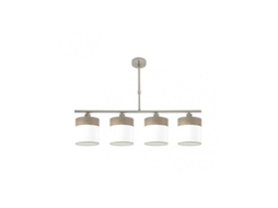 Cloe Lâmpada 4x14 Níquel/madeira Branca Cinza Regx75x14 Cm Fabrilamp