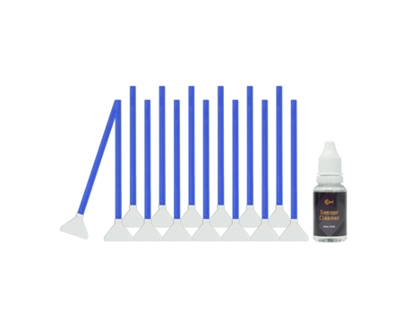 Kit de Limpeza para Sensor UES Cotonetes + Limpador de Sensor (14 Peças - 15 ml)
