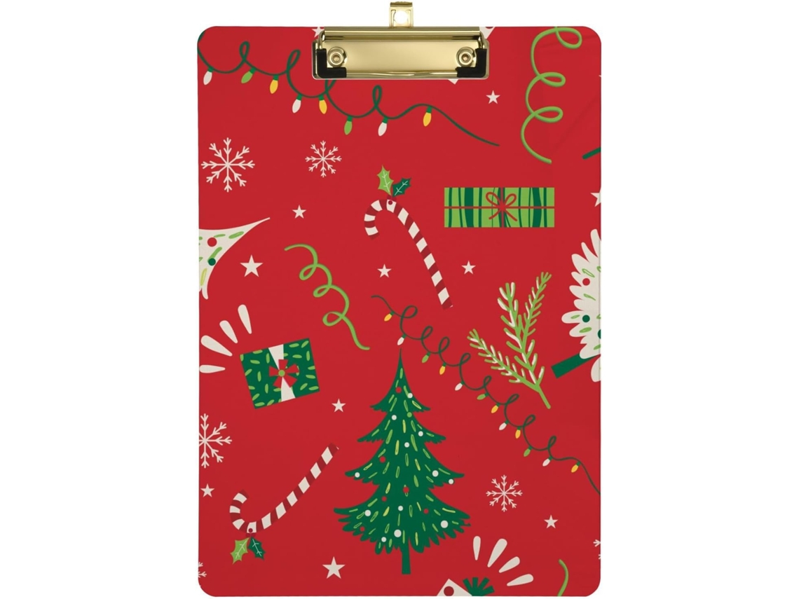 Prancheta com Furos Padrão para Árvore de Natal Enfeite Natalino, Estilo Paisagem, Empreendedores. 31,8 X 22,9