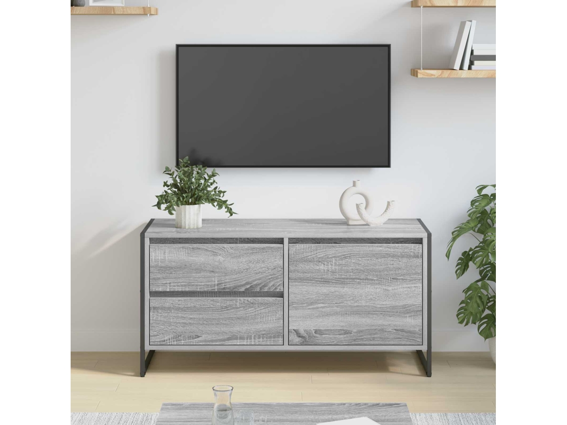 Vidaxl Gabinete Para Tv 100 X 36 X 49.5 Cm Cinza Sonoma