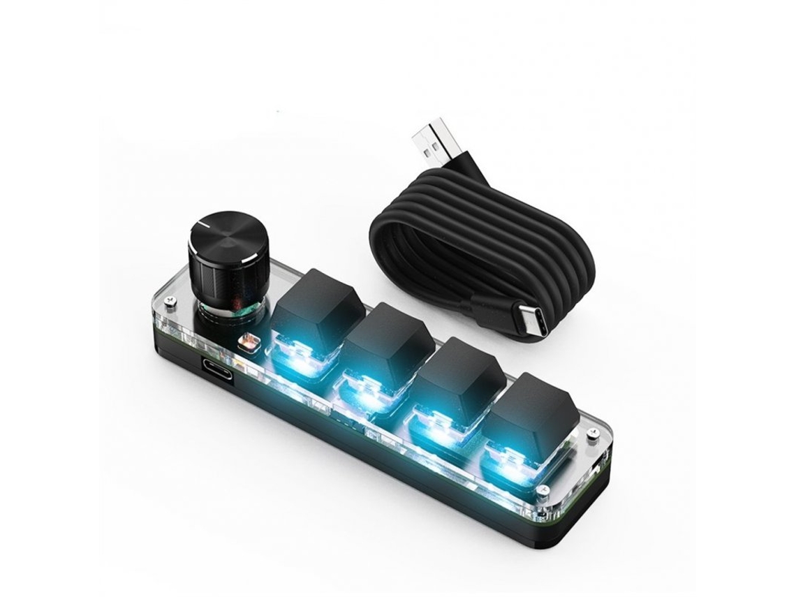 Teclado Mecânico Sem Fio Bluetooth Mini Teclado Personalizado Preto