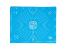 Tapete de silicone para assar com balança e ferramenta para abrir massa, 40x50cm, azul