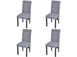 Conjunto 4 Cadeira De Jantar Vidaxl Cinzeto Tecido (42 X 57 X 95 Cm)