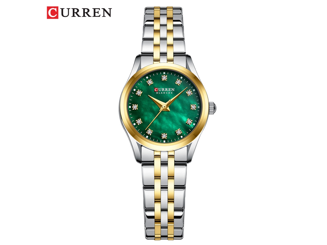 Relógio Feminino Moderno, de pulso de quartzo à prova d'água com pulseira de aço, MDUG