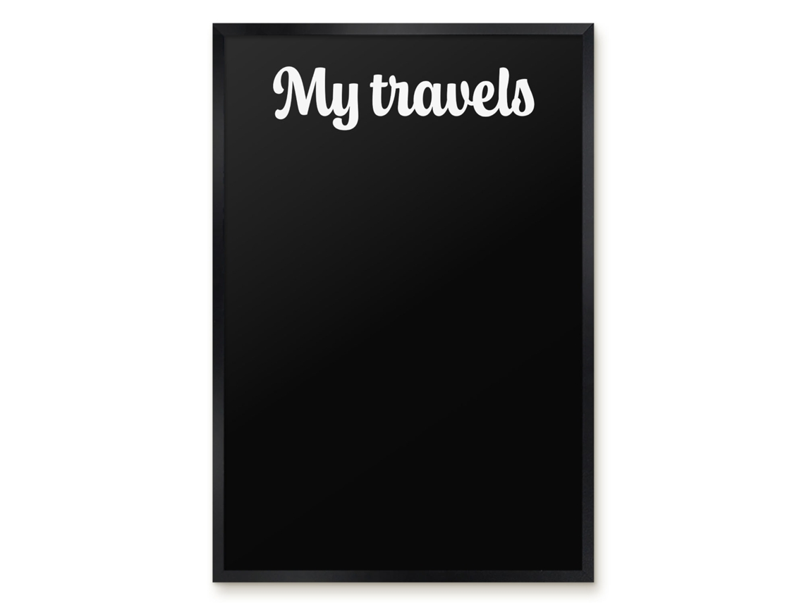 Quadro de parede magnético "Minhas Viagens" para escritório Espelharte (40x60 cm)